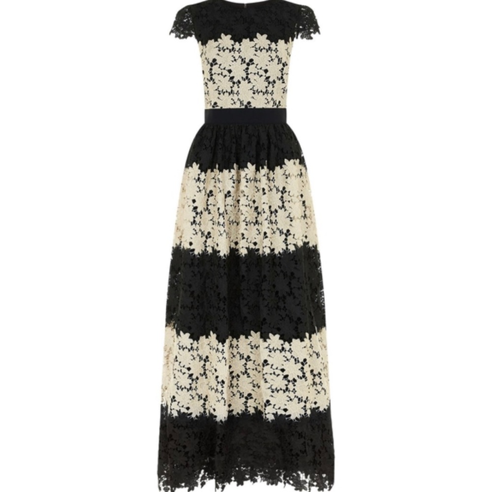 Alice + Olivia Noel Crewneck Short Sleeve Lace Gown NWT MOVING SALE 2 days only!